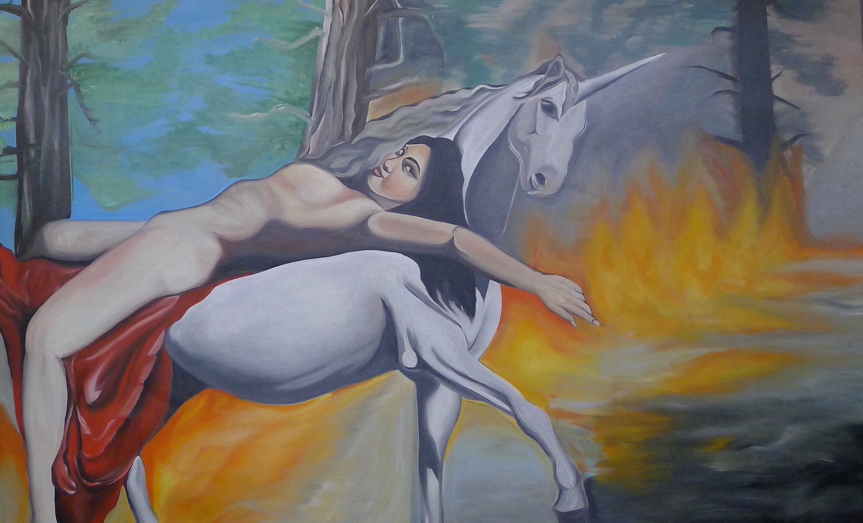 The woman and the unicorn