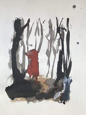 Little red ridding hood in the wood
